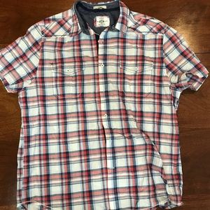 COPY - Express XL fitted short sleeve shirt plaid
